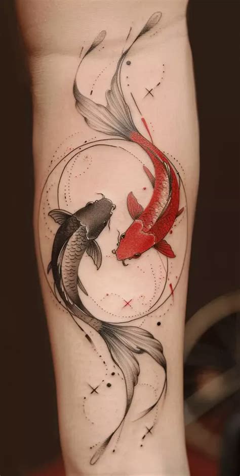27 Koi Fish Tattoo Ideas 2025 Floral Black Yin Yang Japanese Design