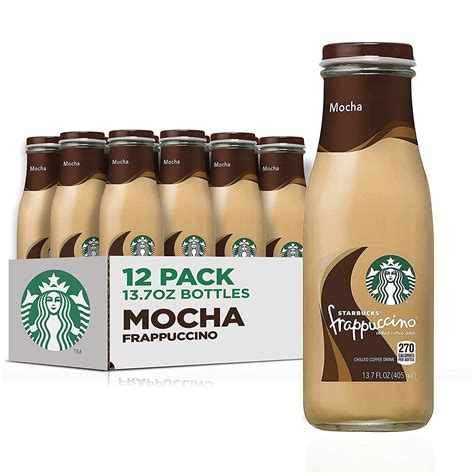 Amazon Com Starbucks Frappuccino Coffee Drink Mocha 13 7 Fl Oz Bottles 12 Pack Grocery Gourmet Food