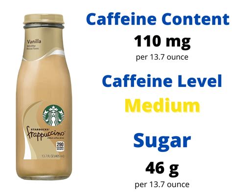 Caffeine Content In Starbucks Bottled Frappuccino Drinks Meadow Ridge Coffee