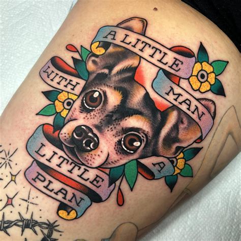 Chihuahua Tattoo By Joshbovendertattoo At Sweetandsourtattoo In Powdersville South Carolina