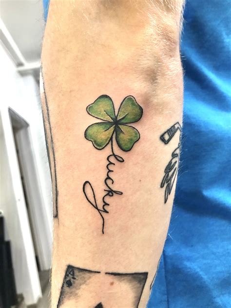 Four Leaf Clover Tattoo Tattooed By Jaskalahti Clover Tattoos Four