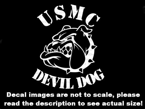 Marine Corps Usmc Devil Dog Full Color Decal Sticker Custom Made In The Usa Fast Shipping
