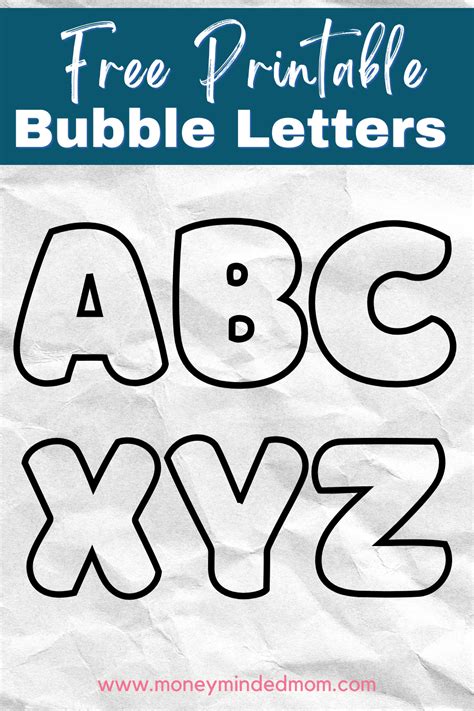 Printable Bubble Letters Alphabet: Creative Crafts And Learning Ideas