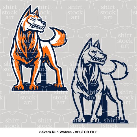 Severn Run Wolves T Shirt Stock Art