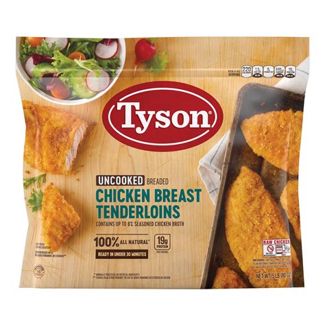 Tyson Frozen Chicken Tyson Breast Tenderloins 3 Pack 5 Lbs Each All Natural Panko Breaded Chicken